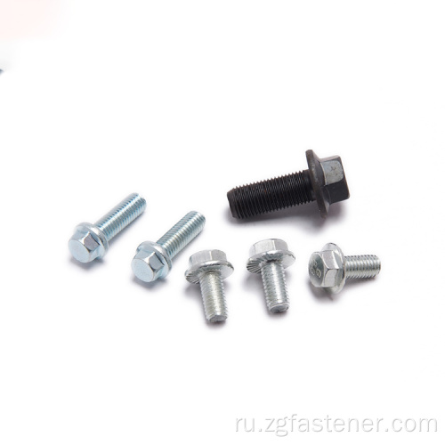 DIN6921 Blue White Zinc Hexagon Bolt со фланцем